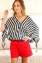 Load image into Gallery viewer, Celine Satin Tie Sleeve Blouse