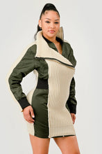 Load image into Gallery viewer, Aviator Knit Utility Dress