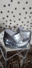 Load image into Gallery viewer, Givenchy metallic wedge slides
