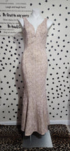 Load image into Gallery viewer, Long mermaid bottom sequin dress   sz med
