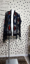 Load image into Gallery viewer, Sheer and velvet panel fringe scarf
