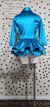 Load image into Gallery viewer, Blue peplum Jacket   sz med (no size tag)
