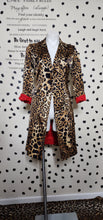 Load image into Gallery viewer, Cache leopard trench coat  sz small
