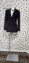 Load image into Gallery viewer, H&amp;M pin stripe double breast blazer   sz 6
