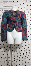 Load image into Gallery viewer, Vintage style multicolor blazer   sz 12 petite
