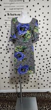 Load image into Gallery viewer, stripe floral print dress   sz 14
