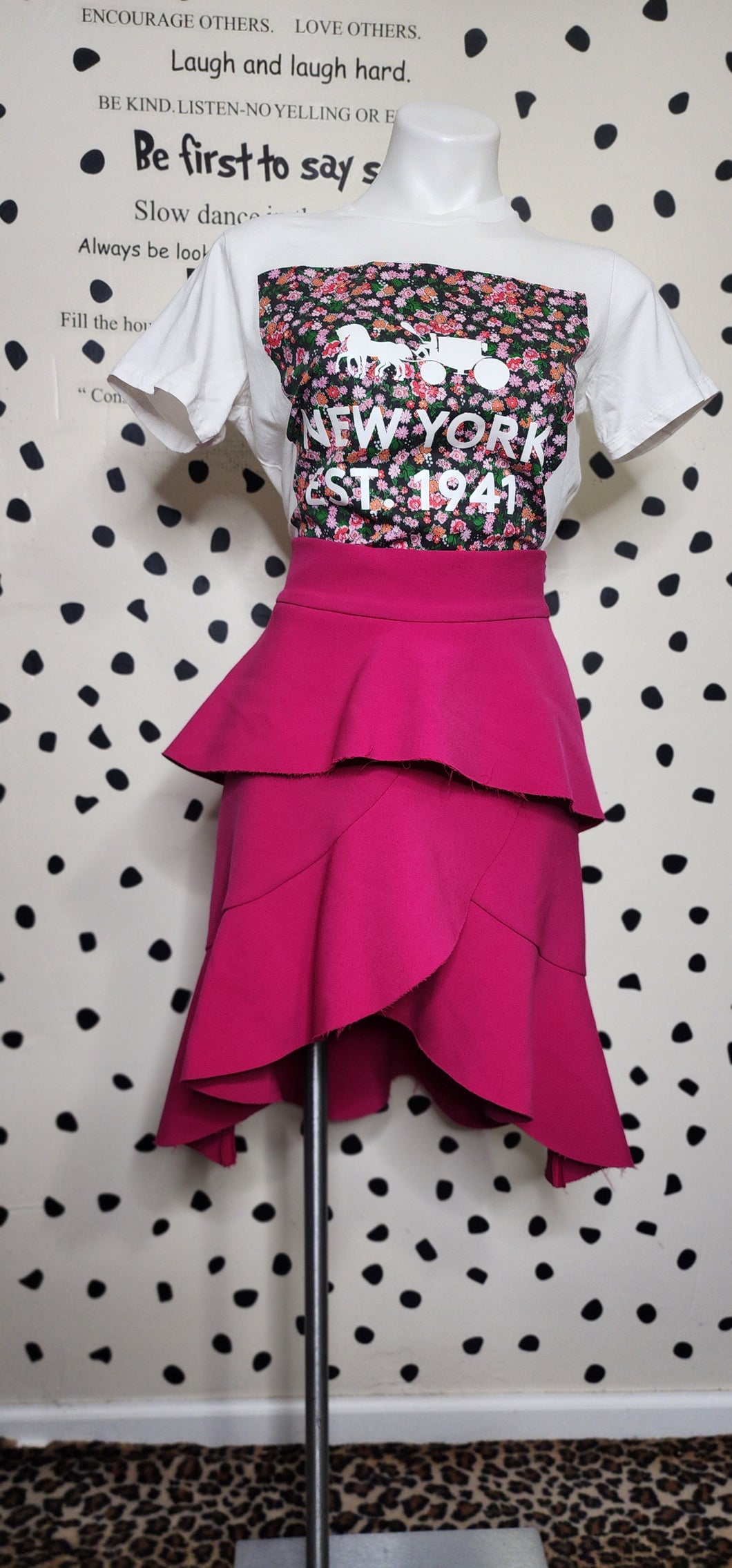 Zara pink layered skirt  sz med