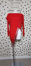 Load image into Gallery viewer, Red fringe top   sz xl
