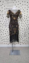 Load image into Gallery viewer, Vintage sequin Dress   sz med- 10/12
