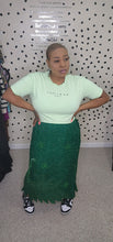 Load image into Gallery viewer, Vintage Green Sequin/beaded skirt   sz 2x
