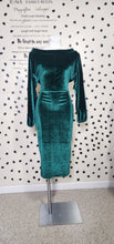 Load image into Gallery viewer, Crushed velvet bodycon dress   sz lrg, 10/12
