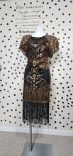 Load image into Gallery viewer, Vintage fringe sequin dress    sz xl  12/14
