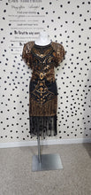 Load image into Gallery viewer, Vintage fringe sequin dress    sz xl  12/14
