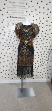 Load image into Gallery viewer, Vintage fringe sequin dress    sz xl  12/14
