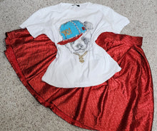 Load image into Gallery viewer, Fit and Flare skirt and graphic tee  sz lrg, 12
