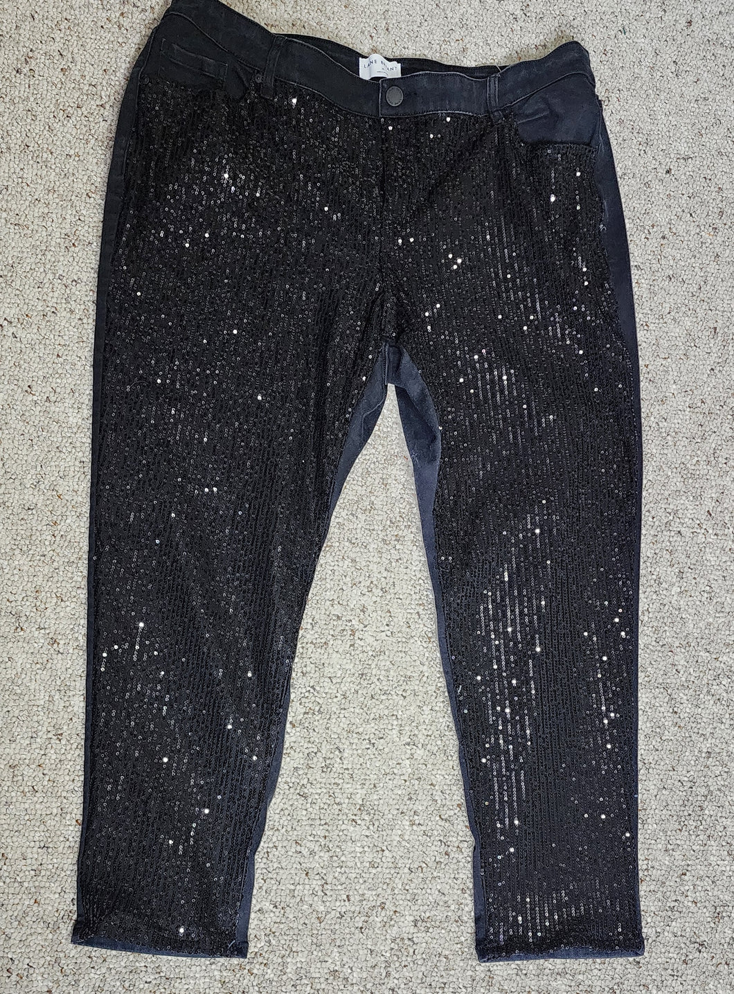 LANE BRYANT SEQUIN JEAN   SZ 20