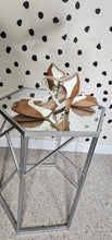 Load image into Gallery viewer, CHELSEA CREW PEEP TOE KITTY HEELS   SZ 39= 8 US
