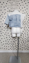 Load image into Gallery viewer, DENIM HALF/HALF CROO JACKET   SZ MED/LRG
