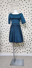 Load image into Gallery viewer, CATHERINE BLUE METALLIC DRESS   SZ MED
