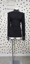 Load image into Gallery viewer, SHEIN BLACK PEARLED TOP    SZ XLRG
