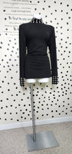 Load image into Gallery viewer, SHEIN BLACK PEARLED TOP    SZ XLRG
