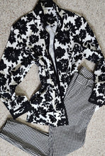 Load image into Gallery viewer, HOUNDSTOOTH PANT/FLORAL BLAZER 2 PIECE SET   SZ 10
