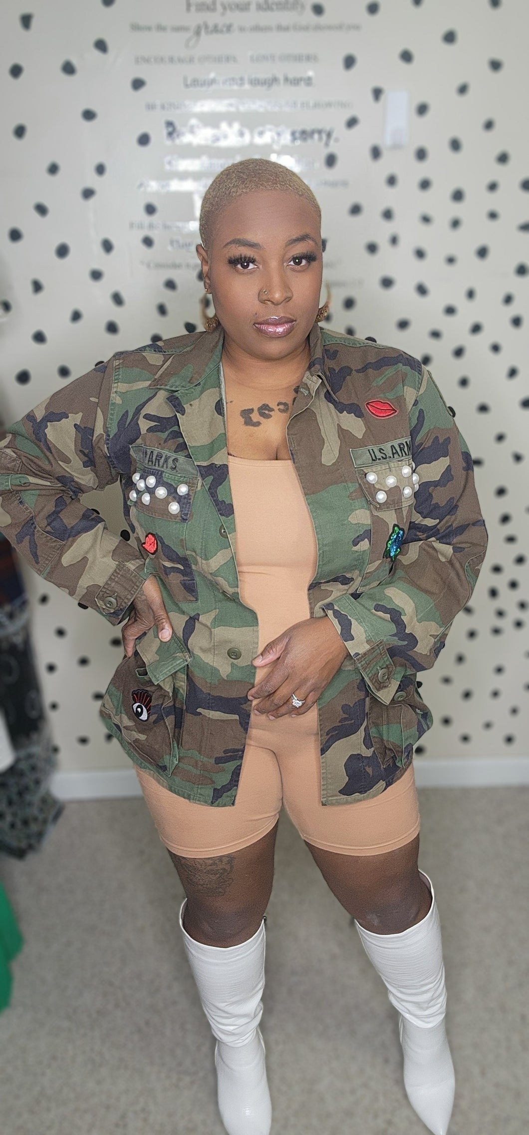 CAMO JACKET    SZ SMALL -MEDIUM