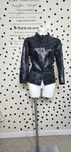 Load image into Gallery viewer, CROC LEATHER JACKET     SZ SM-MED FITTING
