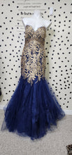 Load image into Gallery viewer, FORMAL BODYCON MERMAID DRESS    SZ 10  (8/10)RIBBON FOR LACED UP NOT INCLUDED
