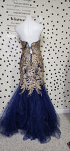 Load image into Gallery viewer, FORMAL BODYCON MERMAID DRESS    SZ 10  (8/10)RIBBON FOR LACED UP NOT INCLUDED
