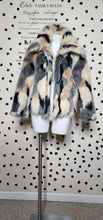 Load image into Gallery viewer, AKIRA MULTICOLOR FAUX FUR COAT    SZ SM/MED
