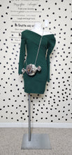 Load image into Gallery viewer, PEACH LOVE GREEN SWEATER DRESS    SZ SMALL
