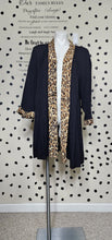 Load image into Gallery viewer, LEOPARD TRIM DUSTER      SZ LRG-3X
