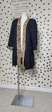 Load image into Gallery viewer, LEOPARD TRIM DUSTER      SZ LRG-3X
