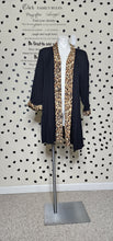 Load image into Gallery viewer, LEOPARD TRIM DUSTER      SZ LRG-3X
