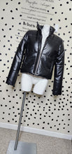 Load image into Gallery viewer, NWOT JUST FAB BLACK FAUX LEATHER COAT    SZ MED
