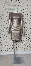 Load image into Gallery viewer, KIM KARDASHIN BRONZE SEQUIN DRESS   SZ LRG (FITTING 8/10)
