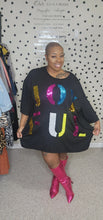 Load image into Gallery viewer, Joyful oversize sequin top  sz 2x/3x fit
