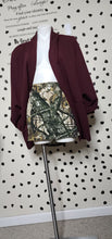 Load image into Gallery viewer, FASHION NOVA MAROON BLAZER    SZ 2X
