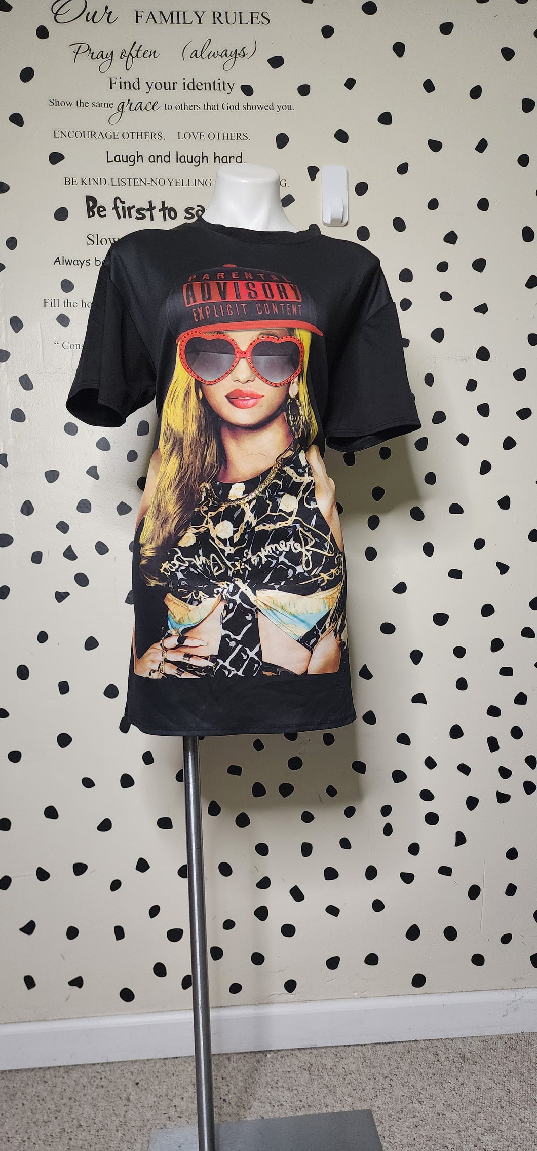 FASHION NOVA PARENTAL ADVISORY DRESS     SZ LRG/XLRG