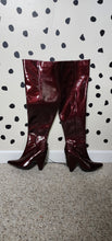 Load image into Gallery viewer, THIGH HIGH PATENT LEATHER HEELS   SZ 6
