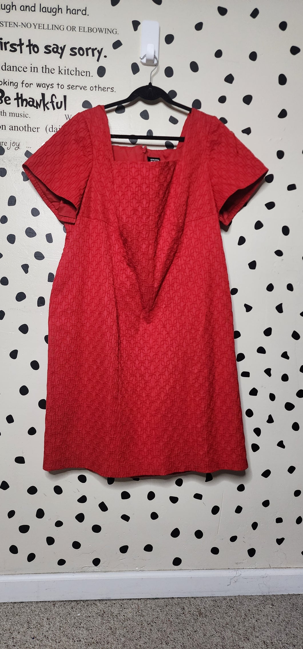 NWT ADRIANNA PAPELL  RED DRESS   SZ 22