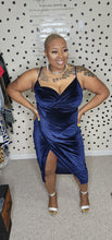 Load image into Gallery viewer, BLUE CRUSH VELVET DRESS   SZ 10-14
