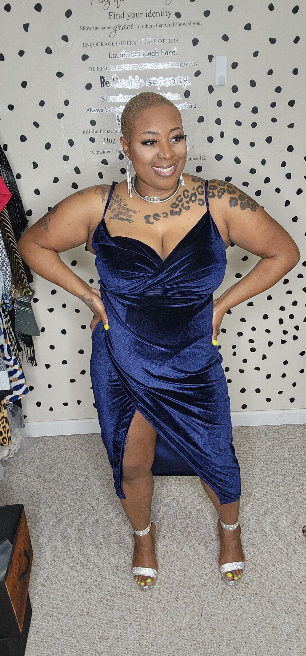 BLUE CRUSH VELVET DRESS   SZ 10-14