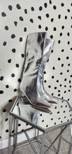 Load image into Gallery viewer, NEW SILVER KNEE BOOTS    SZ 11
