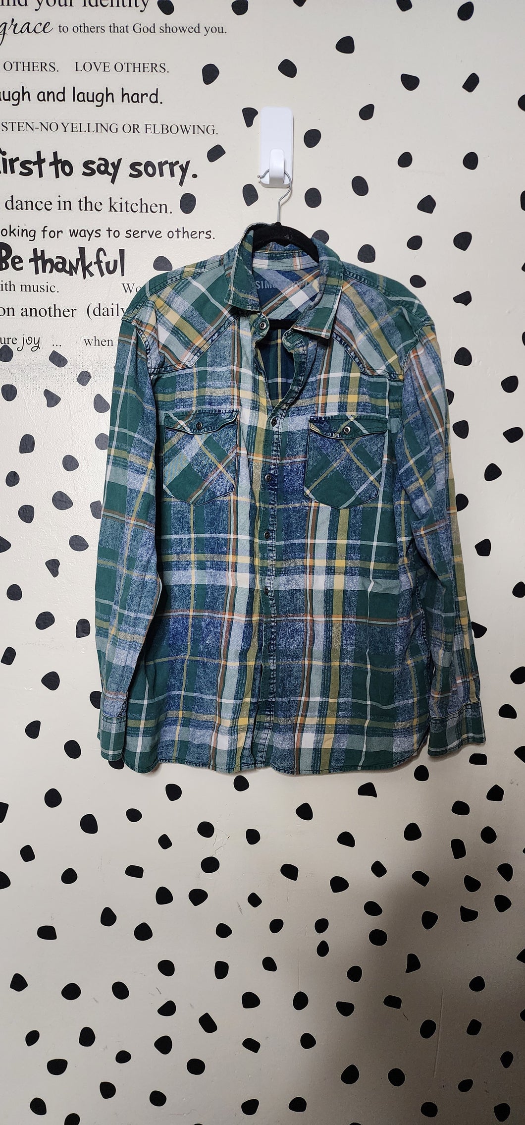 PLAID TOP  SZ XXL (best fittingb14/16)