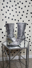 Load image into Gallery viewer, NEW ALL SAINTS SILVER HEELS    SZ 8, BEST FITTING SZ 7

