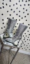 Load image into Gallery viewer, NEW ALL SAINTS SILVER HEELS    SZ 8, BEST FITTING SZ 7
