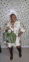 Load image into Gallery viewer, FIT AND FLARE DRESS/GREEN BAG   SZ LRG 14/16
