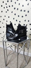 Load image into Gallery viewer, NEW BLACK BUCKLED BOOTIE     SZ 9.5
